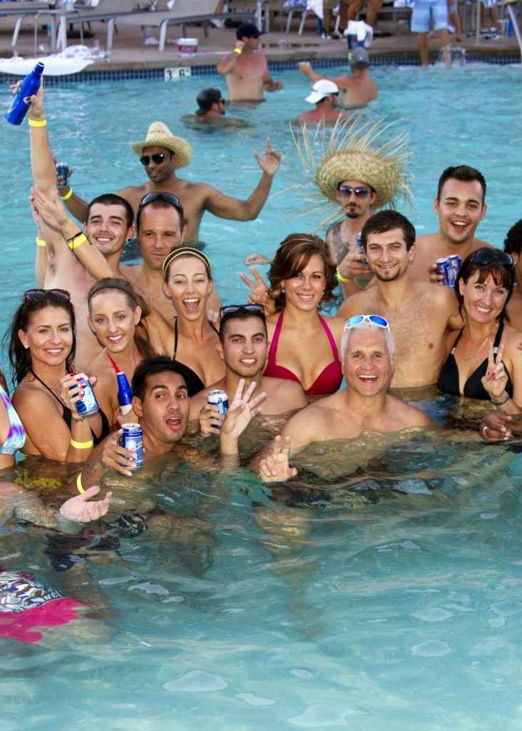 Everyone having fun in the pool